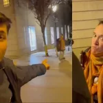 Vito Quiles trolea a una agresiva charo de Podemos y simpatizante de Hamas: «¡Juani, te estás pasando!»