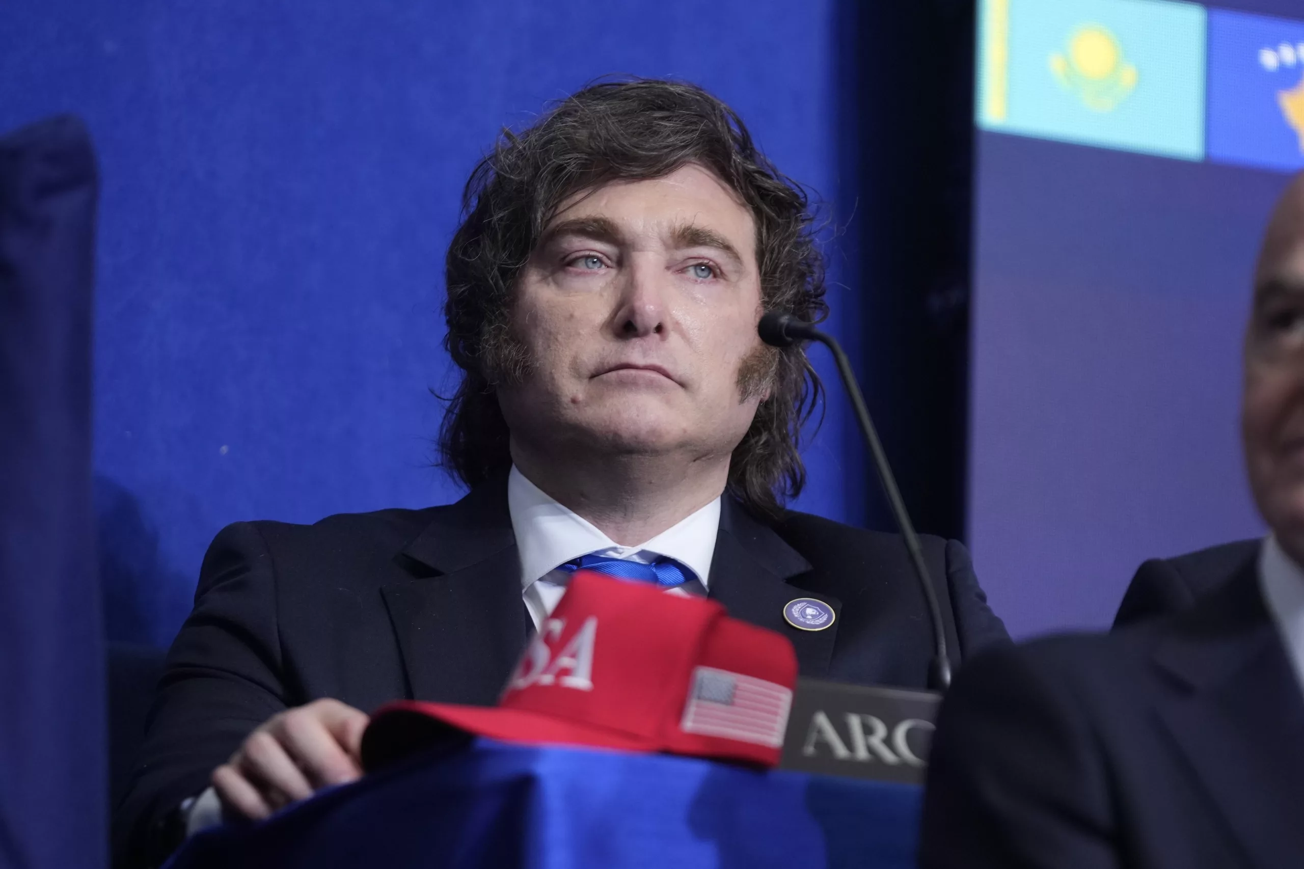 Milei, durante la última reunión del Consejo de Paz