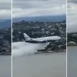 Revuelo por un avión que sobrevoló a baja altura el lago San Roque en Córdoba