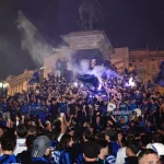 La fiesta del Inter campeón: Lautaro cantó desde el balcón