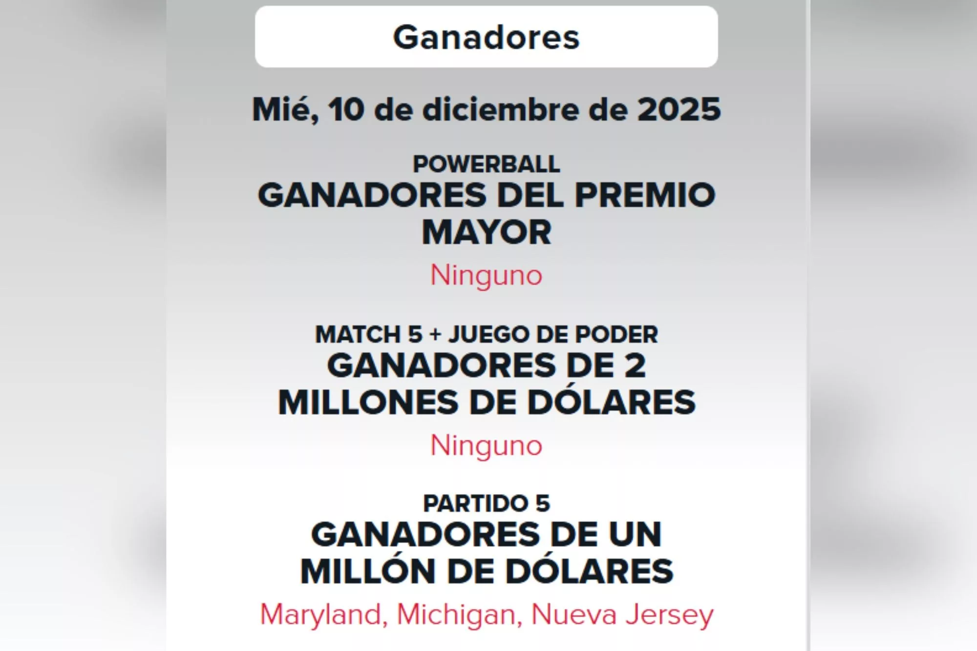 Cuándo es y cuántas posibilidades hay de ganar el sorteo de Powerball con un premio de US$1000 millones