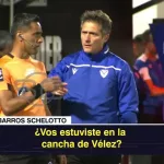 El divertido cruce de Guillermo Barros Schelotto con un árbitro en la cancha de Riestra