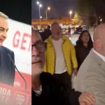 Una turba de desquiciados del PSOE agrede a Vito Quiles al cazar a Sarah Santaolalla con Zapatero
