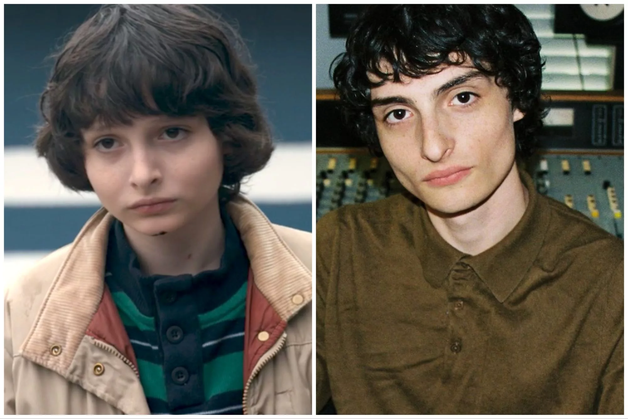 Según pasan los años: Finn Wolfhard en la primera temporada y en la quinta