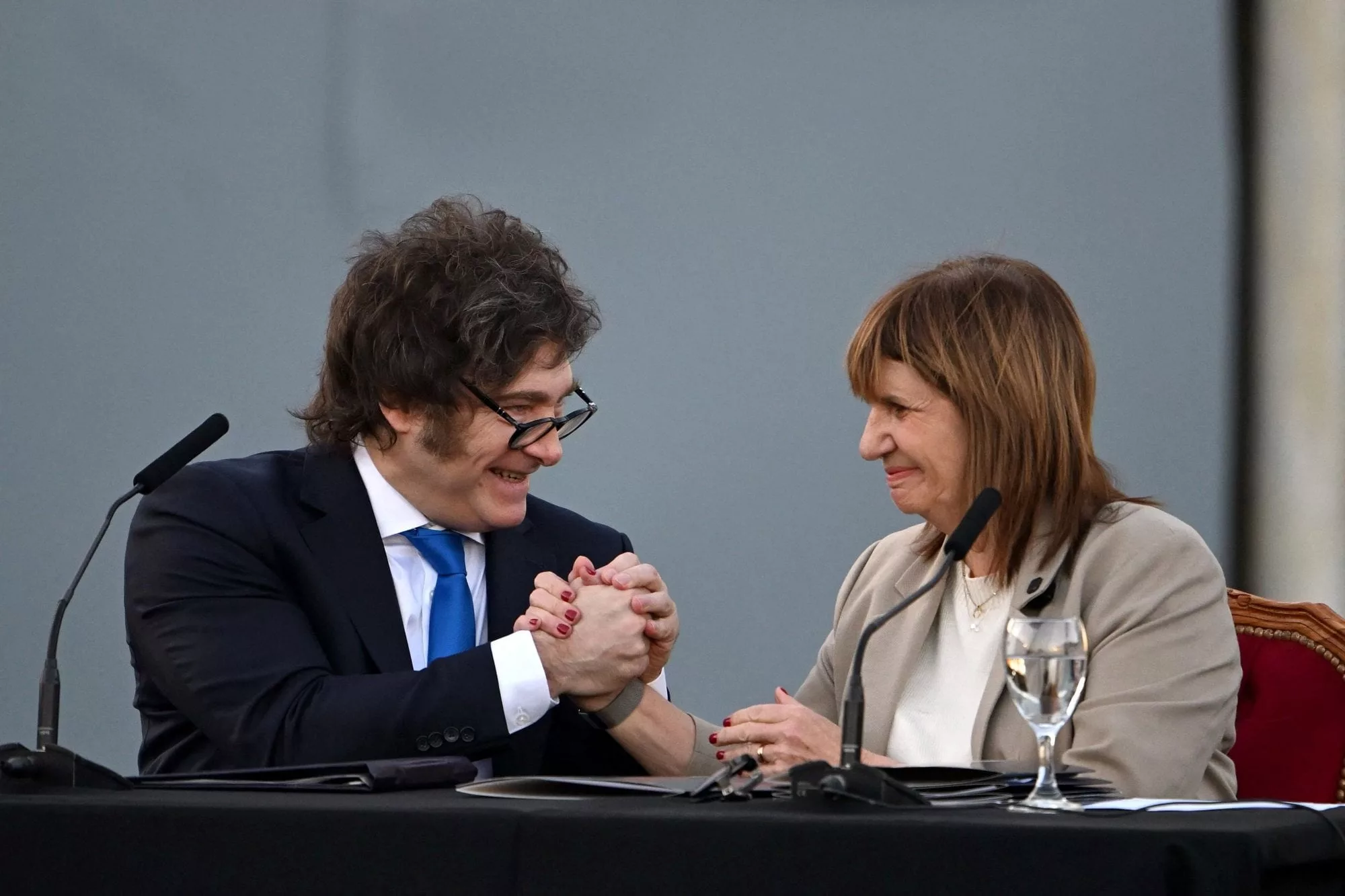 Patricia Bullrich con el presidente Javier Milei