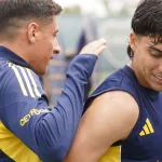 El divertido cruce entre Merentiel y Zeballos en Boca Predio: la vincha, la nariz y una promesa