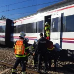 Seis heridos tras el descarrilamiento de un tren en Madrid