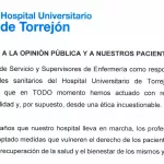 La carta firmada por 39 profesionales del Hospital de Torrejón frente a los dos testimonios anónimos de La Sexta