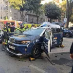 Cuatro policías resultan heridos al chocar dos coches patrulla en Madrid