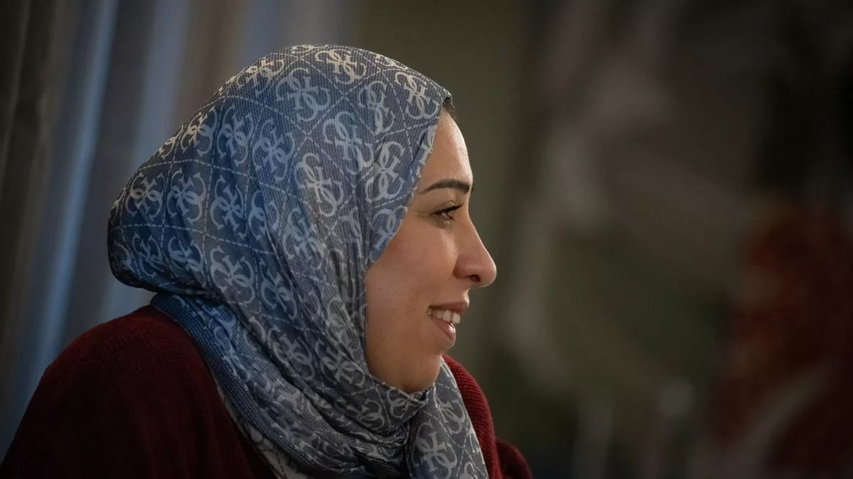 Ola al Zanoun durante la entrevista con elDiario.es en Madrid.