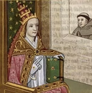 La papesse Jeanne, ilustración de De Mulieribus claris (1500)