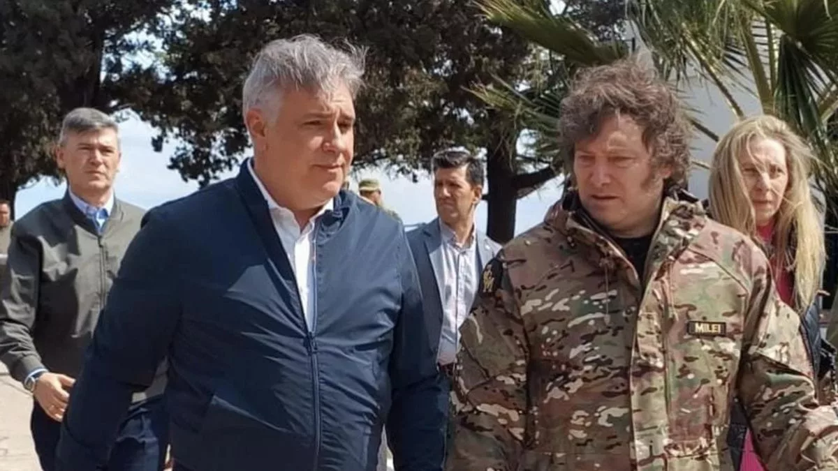 Milei en junto al gobernador de Córdoba, Martín Llaryora