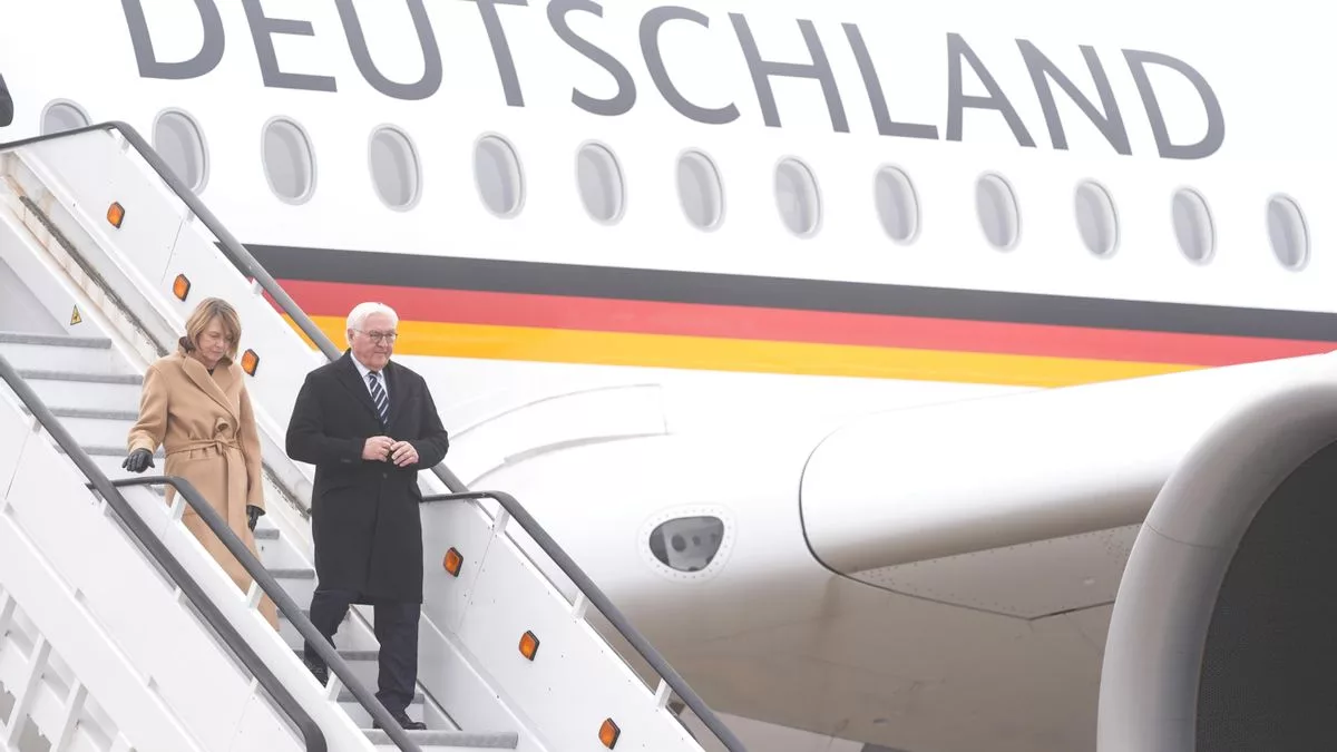 Llegada del presidente alemán a Vitoria