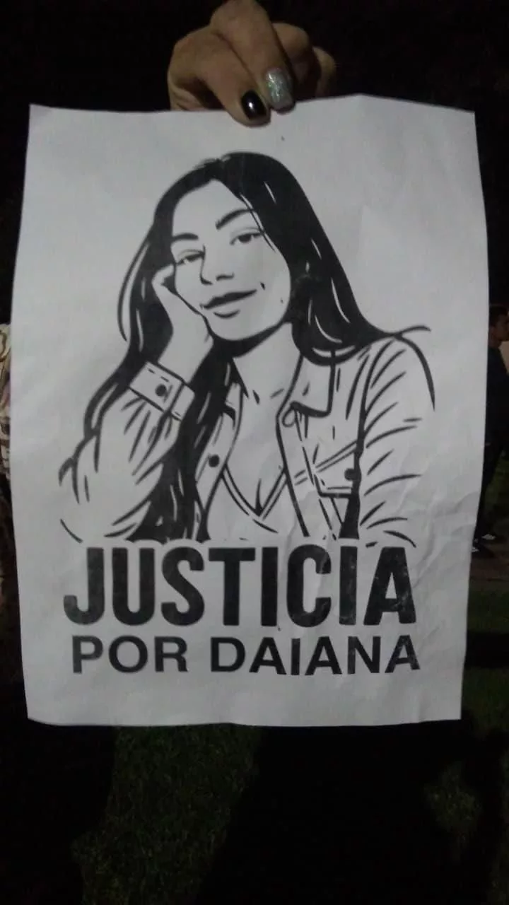 Movilización pidiendo justicia por el femicidio de Daiana Mendieta.