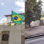 Tras una saga de dos meses, la bandera de Brasil dejó de flamear en la residencia argentina en Caracas