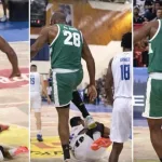 Video: un basquetbolista le pegó dos patadas a un rival en el piso