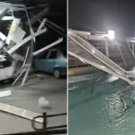 Temporal de lluvia, viento y granizo en la provincia de Buenos Aires: cayeron árboles y se voló el techo de un hospital