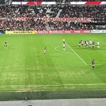 El complicado estado del campo de juego del Monumental en el primer partido de local en Copa y a días del Súper