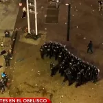 Incidentes en el Obelisco: tres agentes heridos y 15 detenidos