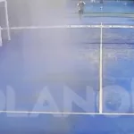 Insólito accidente en Quilmes: un jugador de pádel golpeó un caño de agua e inundó la cancha