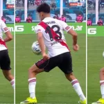 La secuencia de la jugada del penal de Belgrano