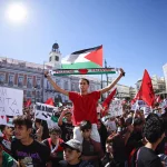 Amenazas en las protestas palestinas del Sindicato de Estudiantes: "¡Ayuso, sionista, estás en nuestra lista!"