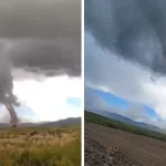 Un sorpresivo tornado asustó a todos en Catamarca: el fenómeno se originó en una zona rural de Aconquija