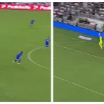 Video: el atajadón del Dibu ante un remate de mitad de cancha ante Puerto Rico