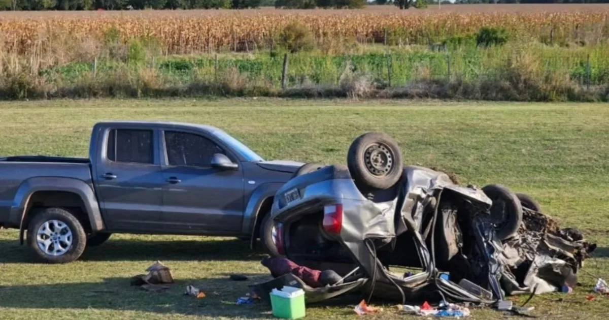 Un chico de 14 años causó una tragedia: triple choque y un muerto en una ruta de Chivilcoy